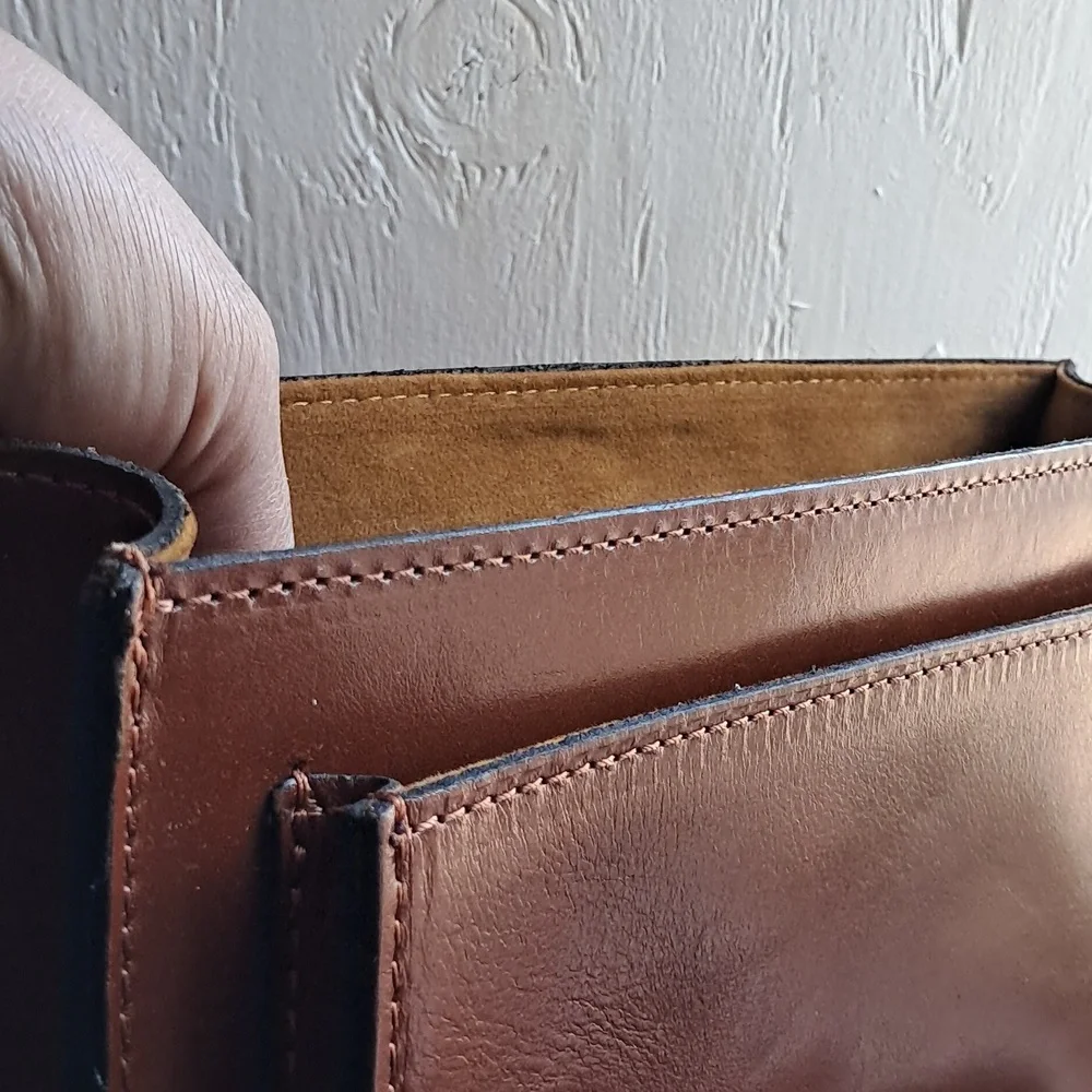 Patricia Nash messenger leather purse Charonne tan - Picture 8 of 12